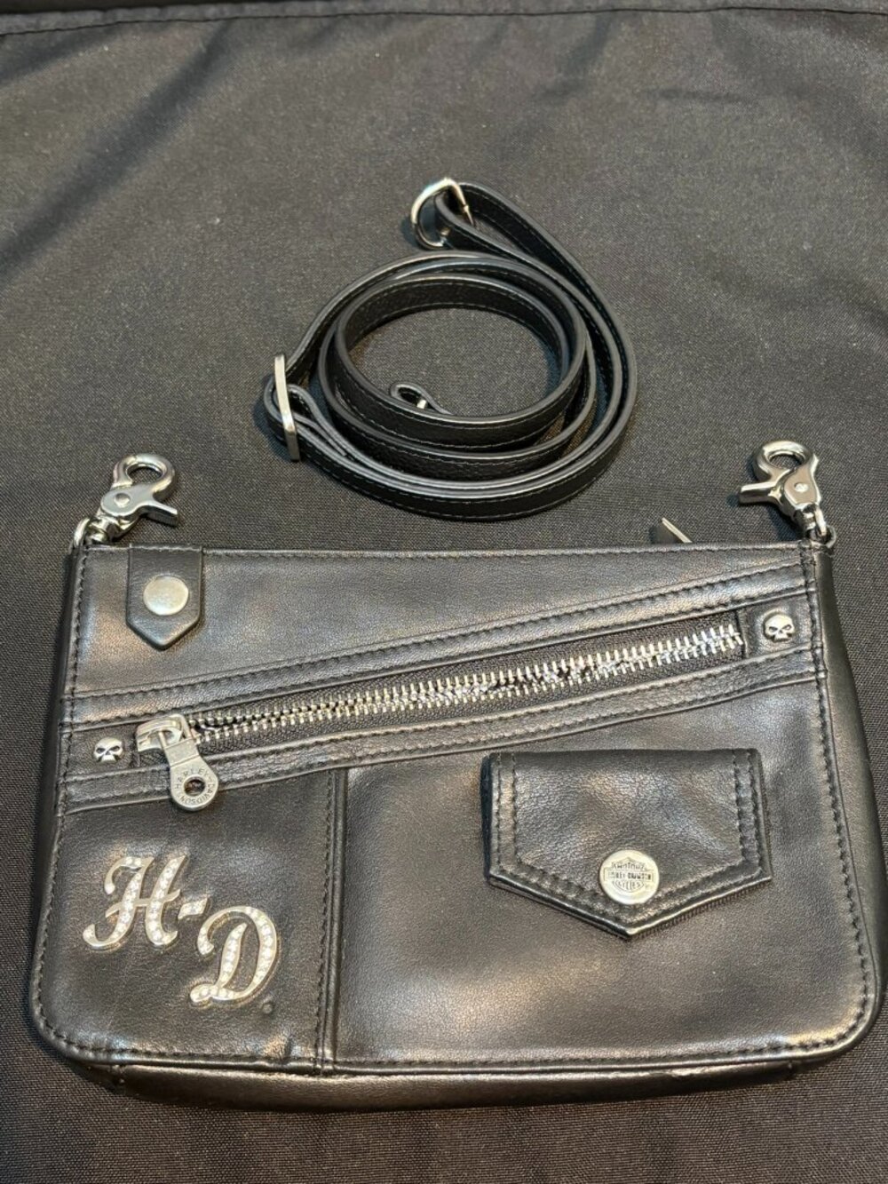 Harley Davidson Script HD Crossbody Pouch
